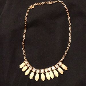 Tan and silver necklace